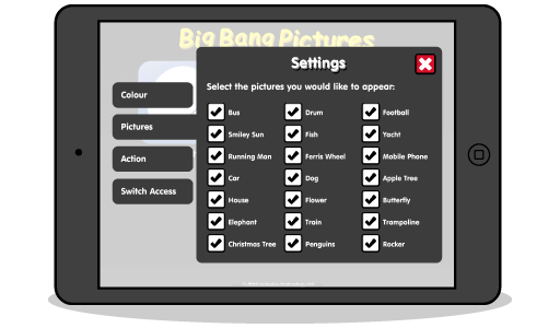 Big Bang Pictures App Configuration